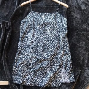 Leopard Print Slip Dress